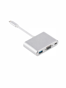 Орбита OT-AVW55 переходник (штекер TYPE-C - гнездо USB 3.0/VGA/TYPE-C) 15см